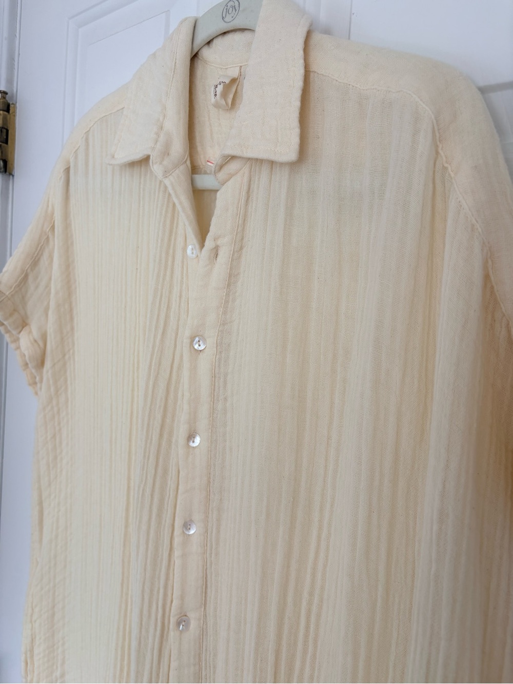 Women's Cream Button-Front Maxi Shirt Dress
Super soft and so comfortable! - Picture 2 of 2